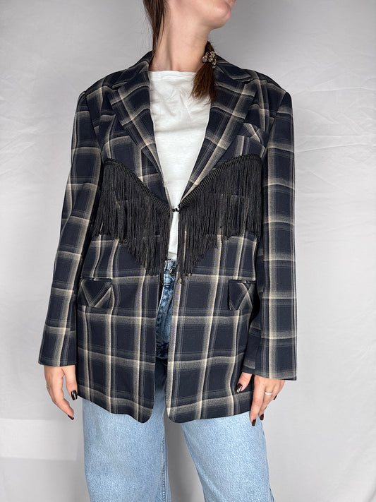 Giacca con Frange Vicolo Blu