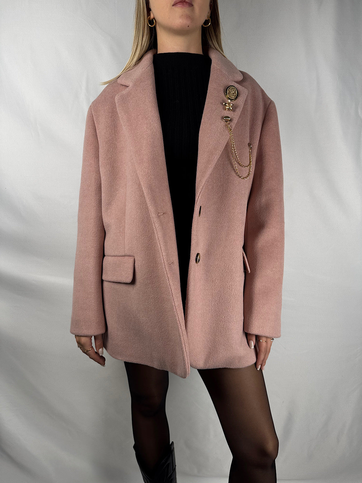 Giacca Cappotto Rosa Vicolo