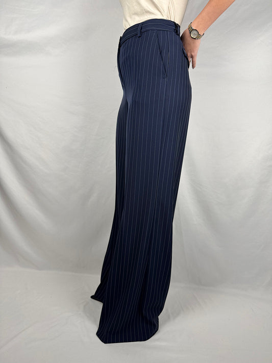 Pantalone Gessato Blu Vicolo