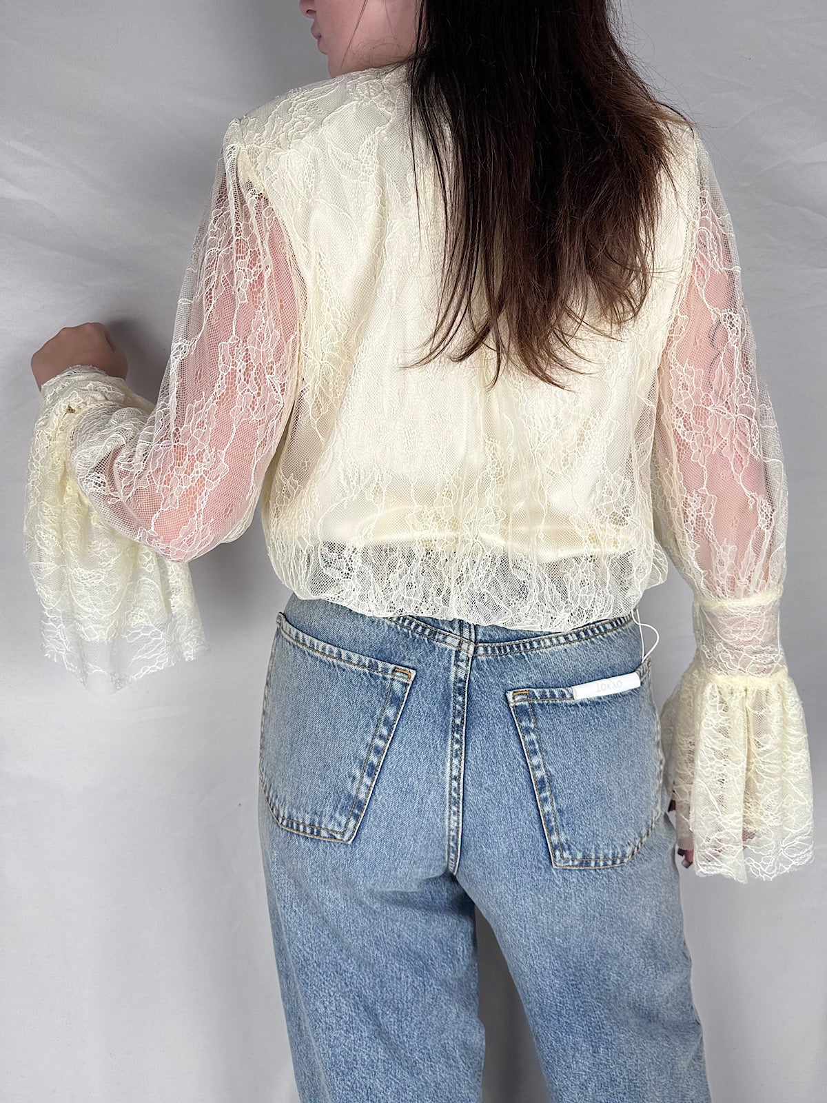 Blusa in Pizzo Kaos Panna