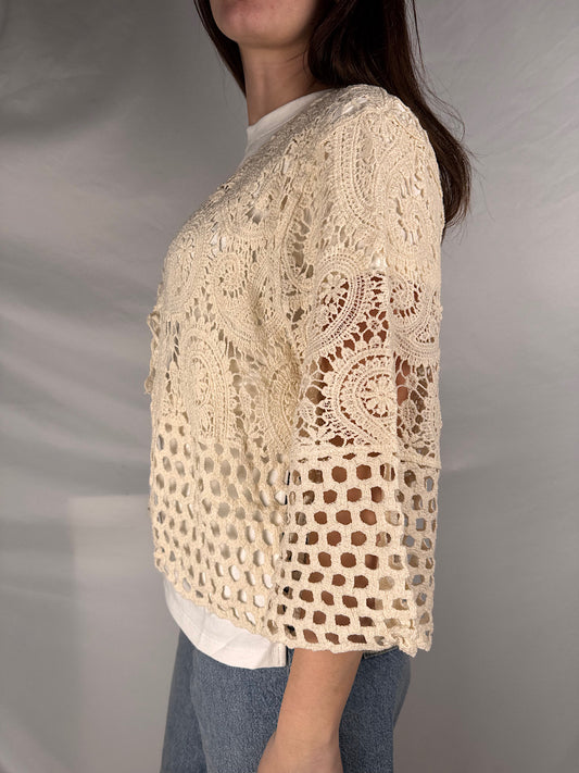 Cardigan Crochet  Susy Mix Latte
