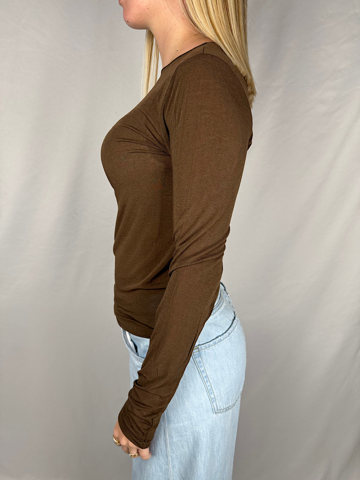 T-Shirt Basic Misto Seta Moro Vicolo