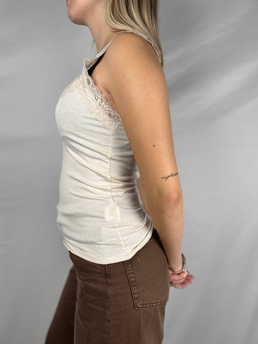 Canotta Pizzo Naturale Susy Mix