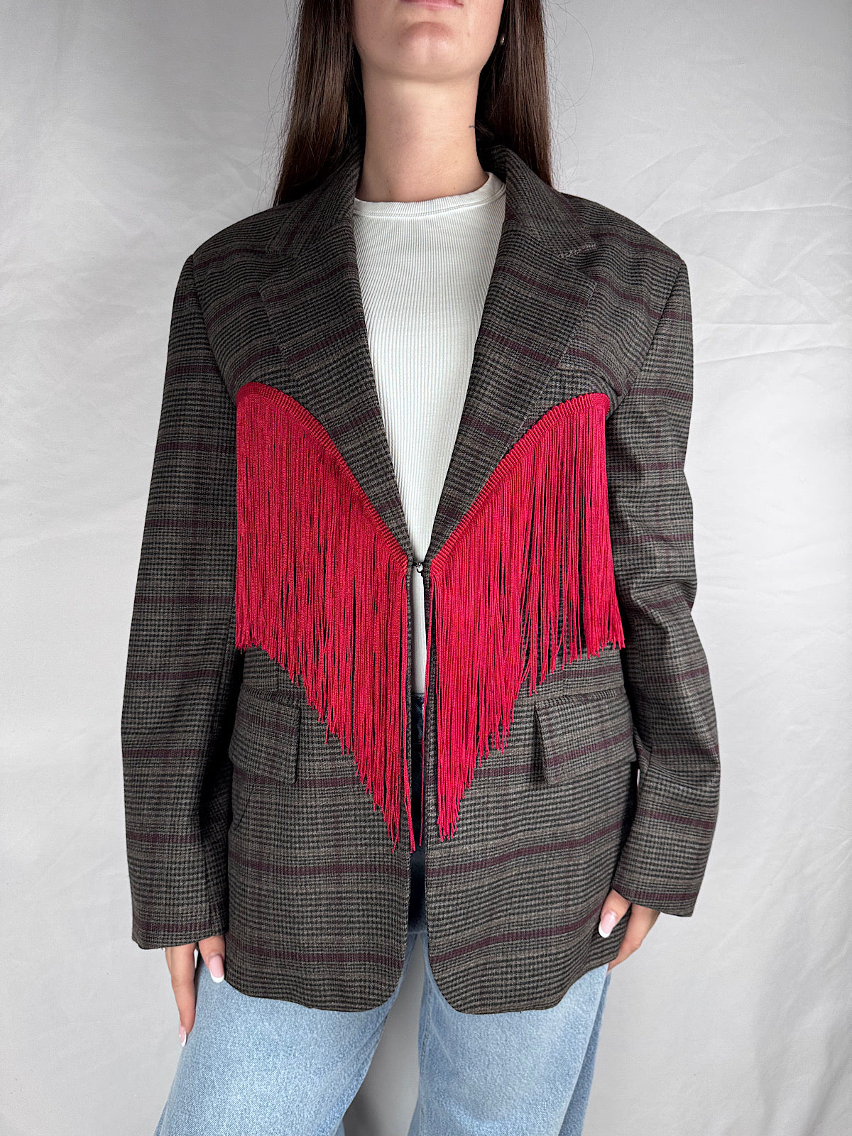 Giacca Rebel Frange Armonia Rossa