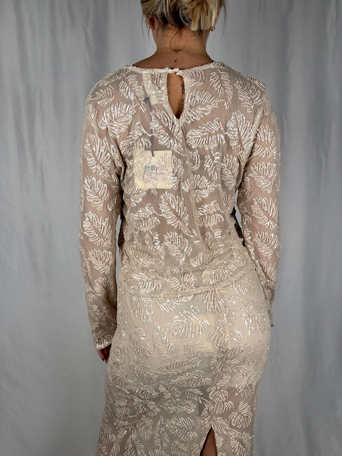 Maglia con Pailletes Panna Tensione-In