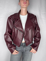 Giubbino Bomber Ecopelle Armonia Bordeaux