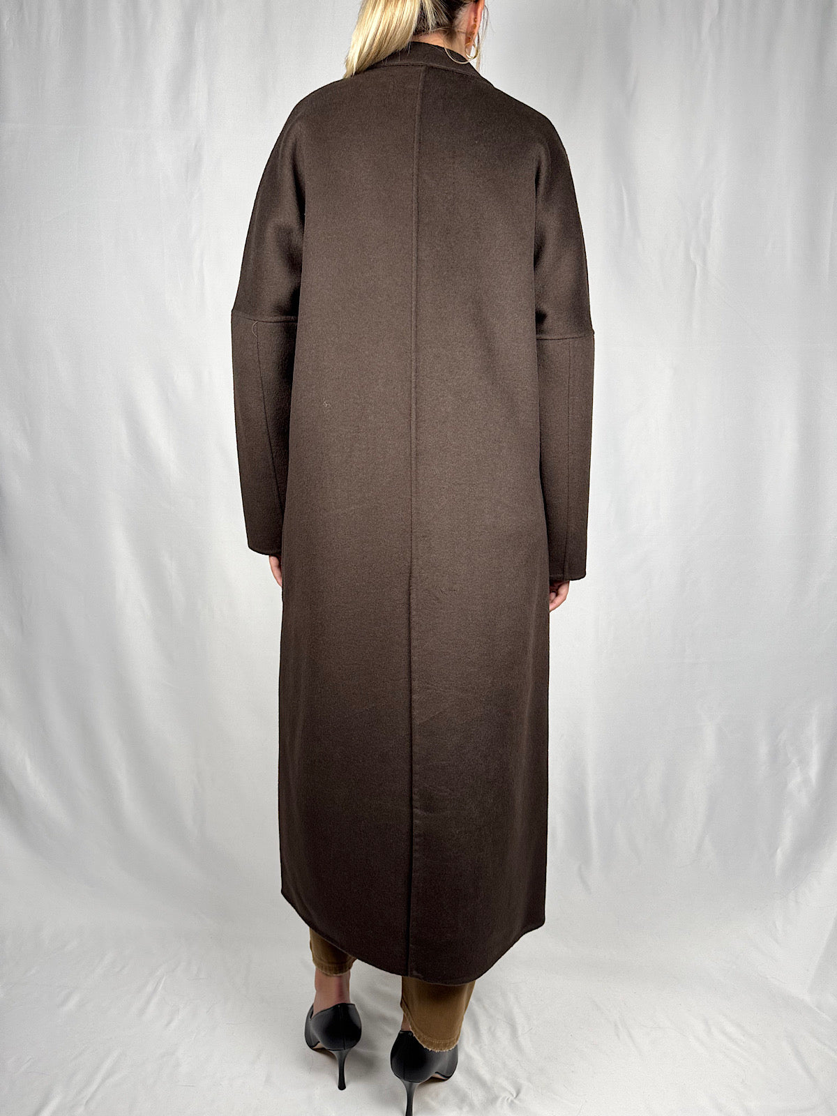 Cappotto Doppiopetto Basic Lungo  Vicolo Hand Made Moro