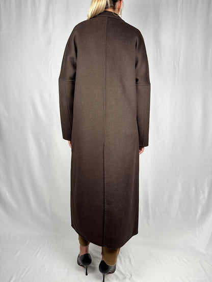 Cappotto Doppiopetto Basic Lungo  Vicolo Hand Made Moro