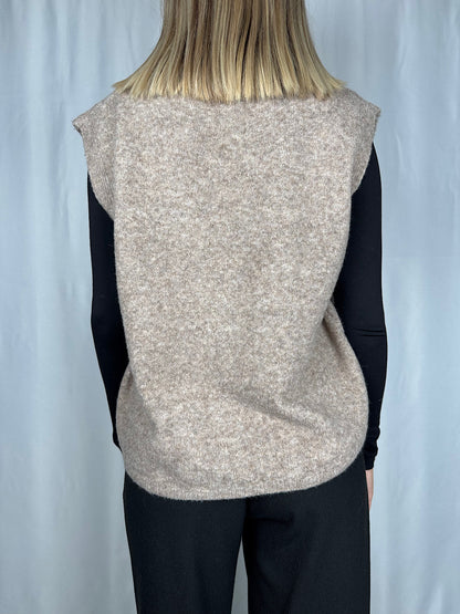 Gilet con Bottoni Beige Armonia