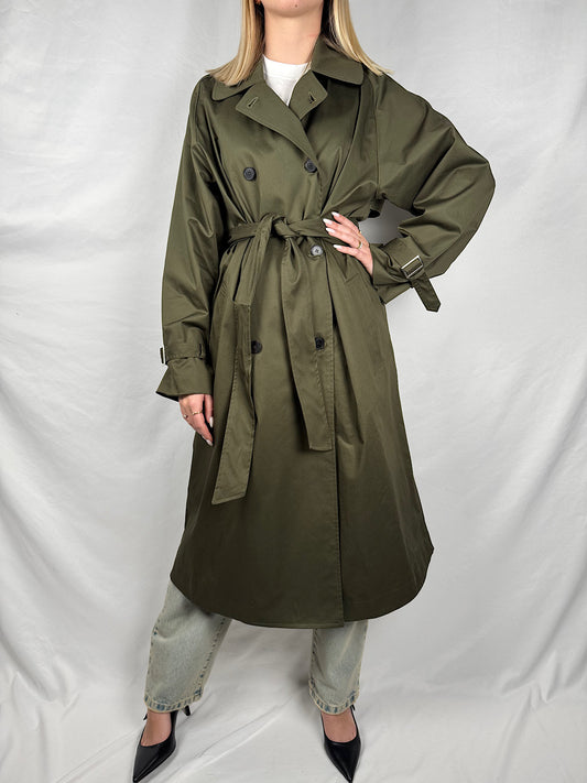 Trench Lungo Verde Militare Vicolo