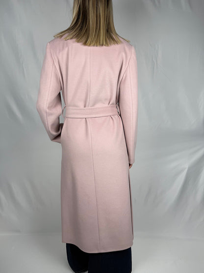 Cappotto con Cintura a Doppio Petto Tensione-In Rosa Baby