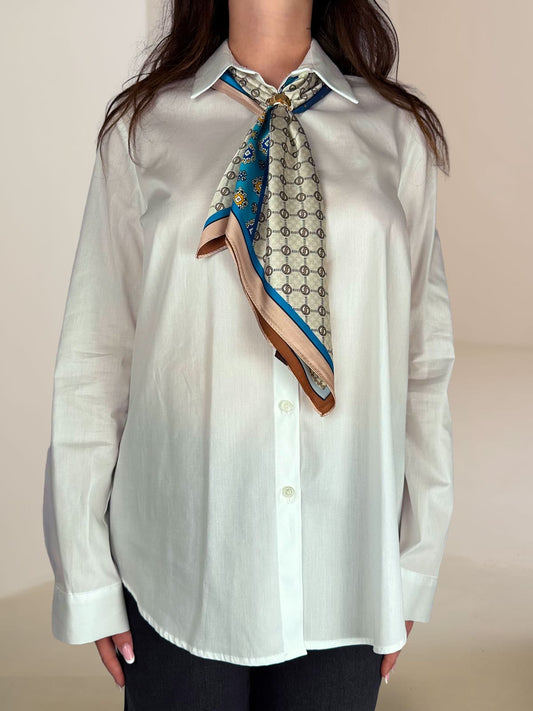 Camicia con Lavallière e Fermaglio Vicolo Bianca