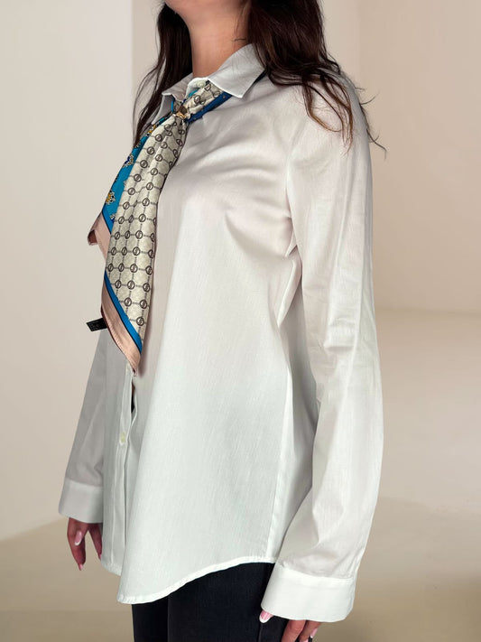 Camicia con Lavallière e Fermaglio Vicolo Bianca