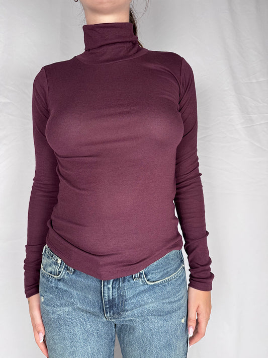 Maglia Basic A Manica Lunga Collo Alto JJXX  Bordeaux