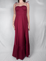 Abito Lungo Con Balza Armonia Rosso India