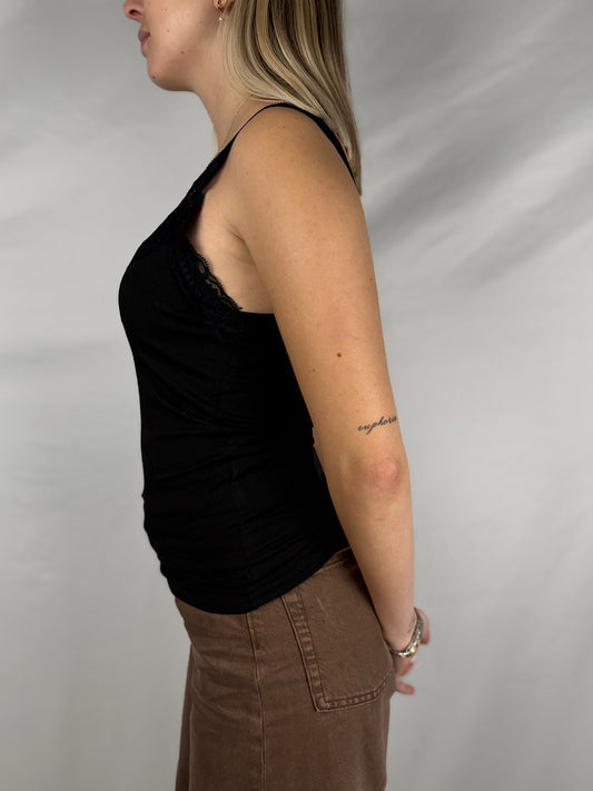 Canotta Pizzo Nero Susy Mix