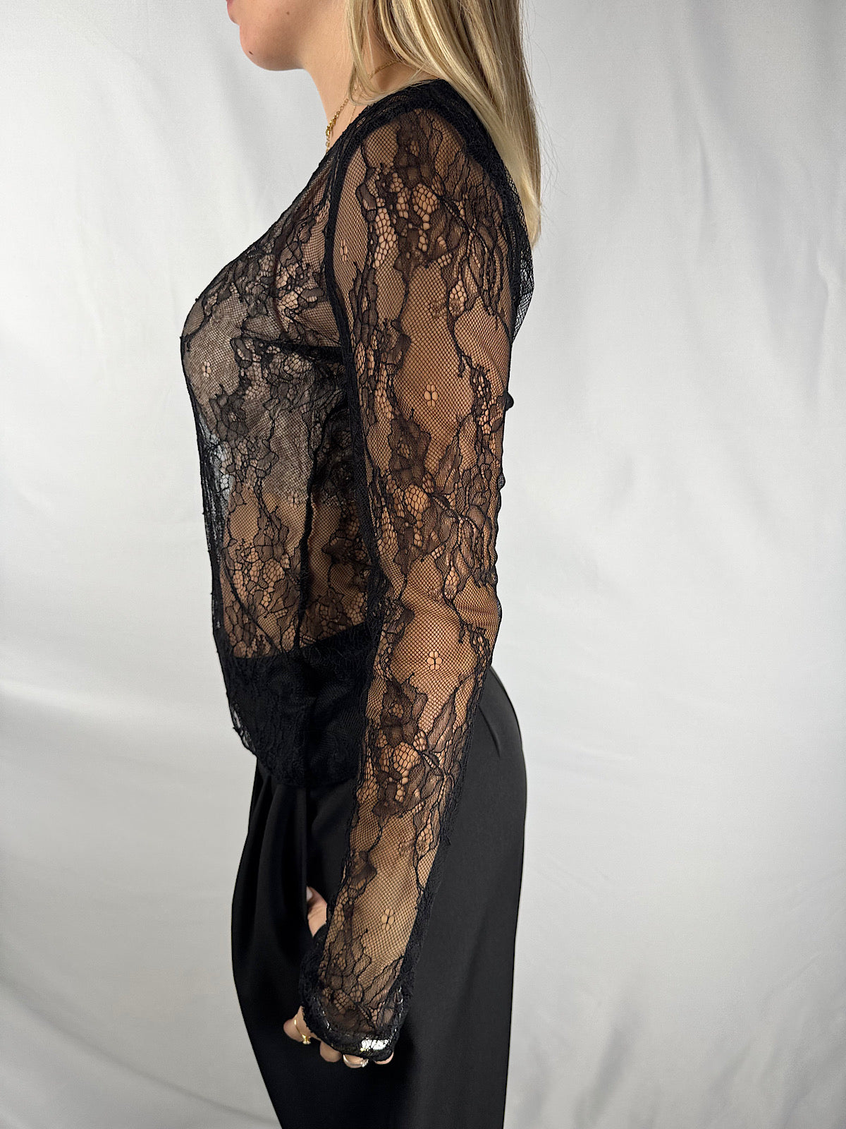 Maglia Pizzo Nera Vicolo