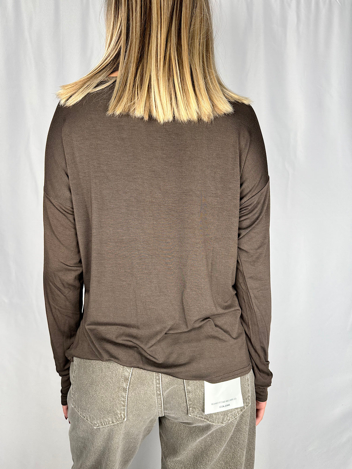 Maglia a Manica Lunga Marrone SusyMix