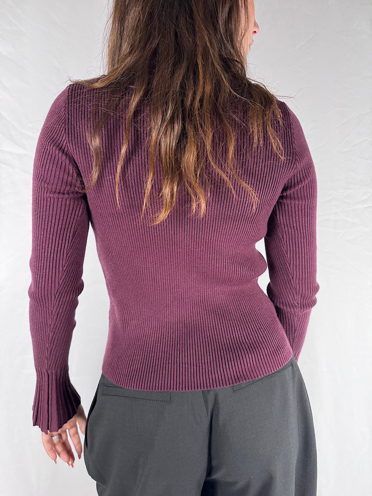 Maglia Tokyo Manica Lunga Costine Armonia Bordeaux