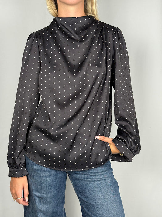 Camicia Nera a Pois Armonia