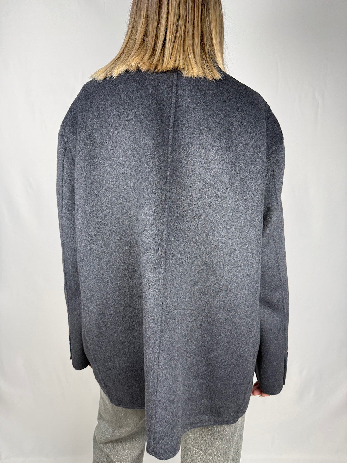 Cappotto Corto Vicolo Hand Made Grigio Scuro