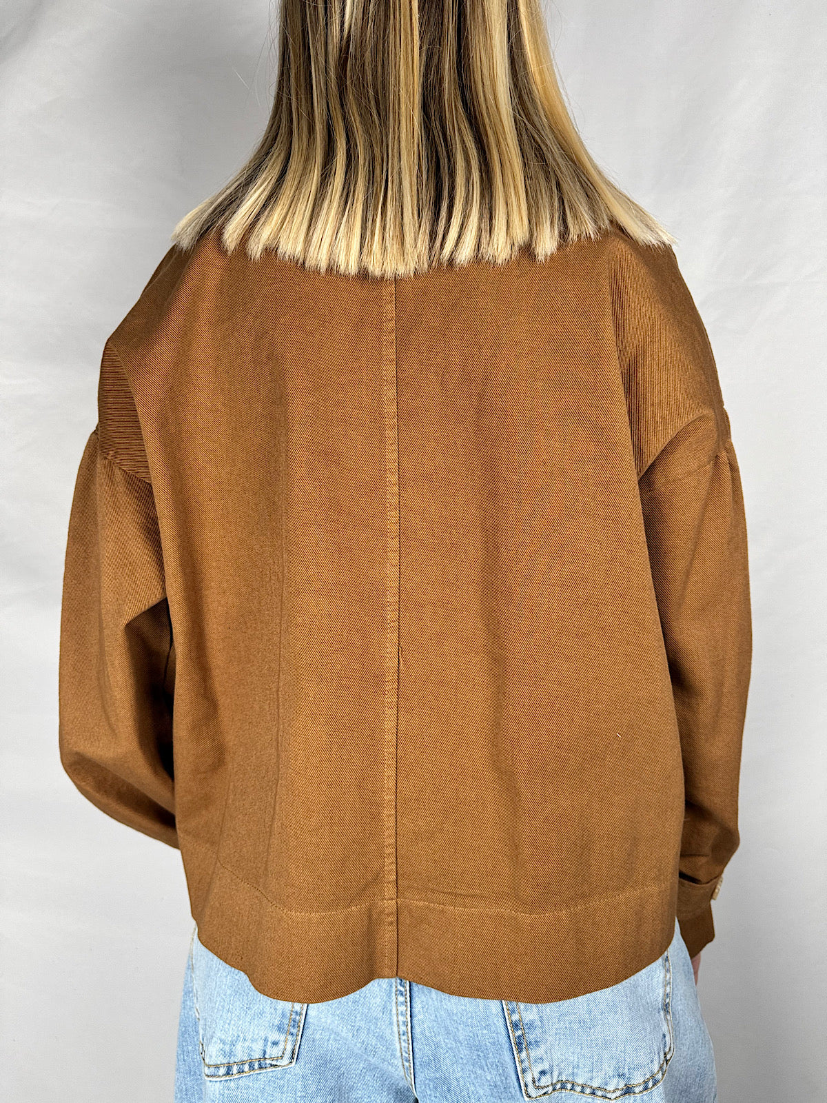 Giacca in Denim Marrone Armonia