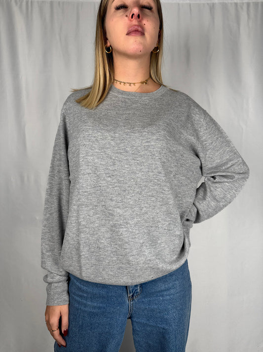 Maglia Girocollo Grigio Melange Vicolo