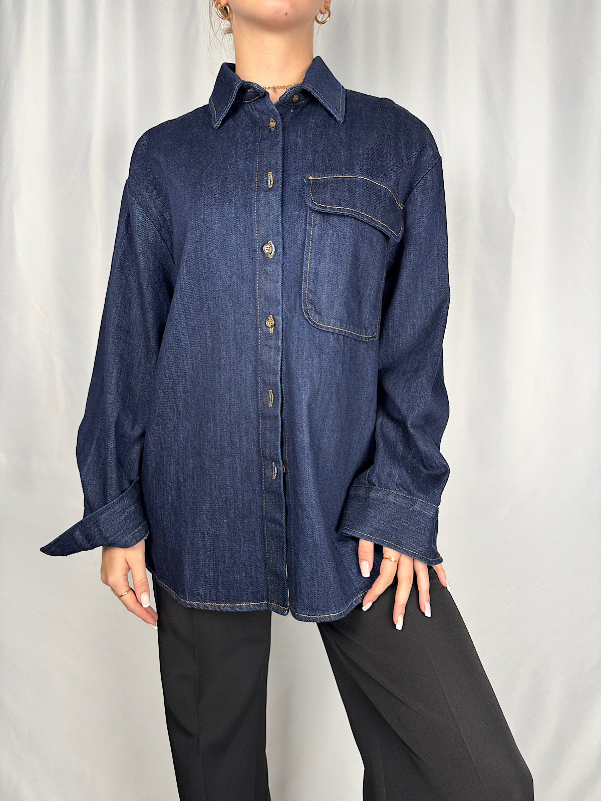Camicia Denim Blu Vicolo