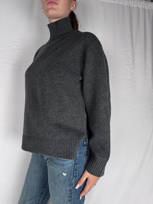 Maglia Basic A Collo Alto JJXX Grigio/Dark Grey Melange
