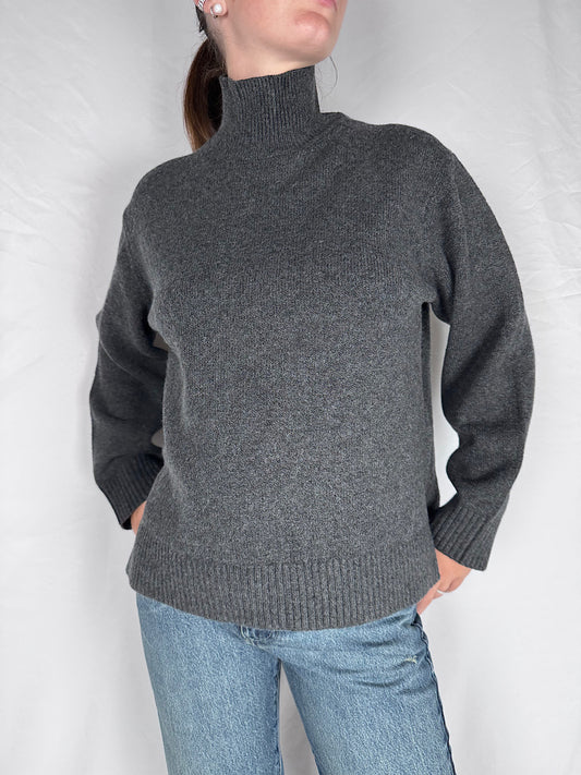 Maglia Basic A Collo Alto JJXX Grigio/Dark Grey Melange