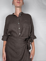 Camicia Lino Tensione In Moro