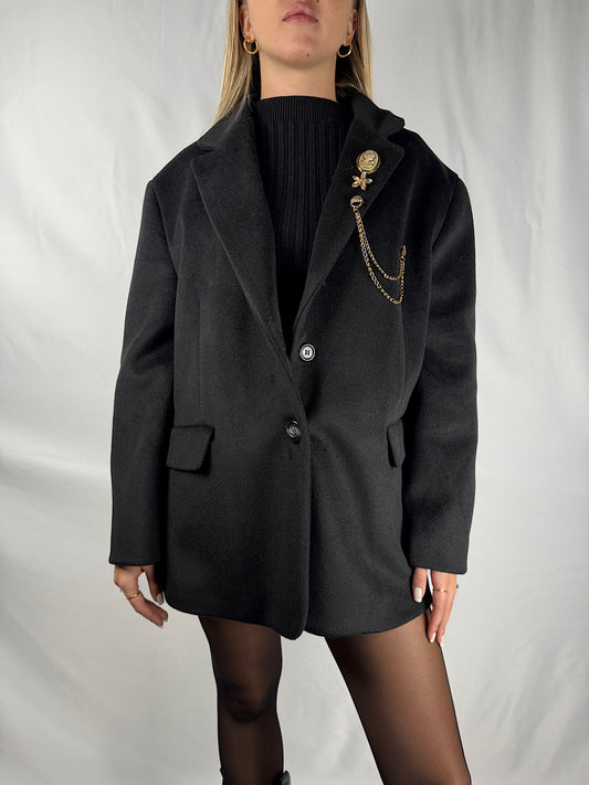 Giacca Cappotto Nera Vicolo