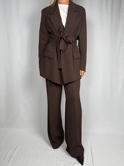 Giacca con Fiocco Vicolo Marrone