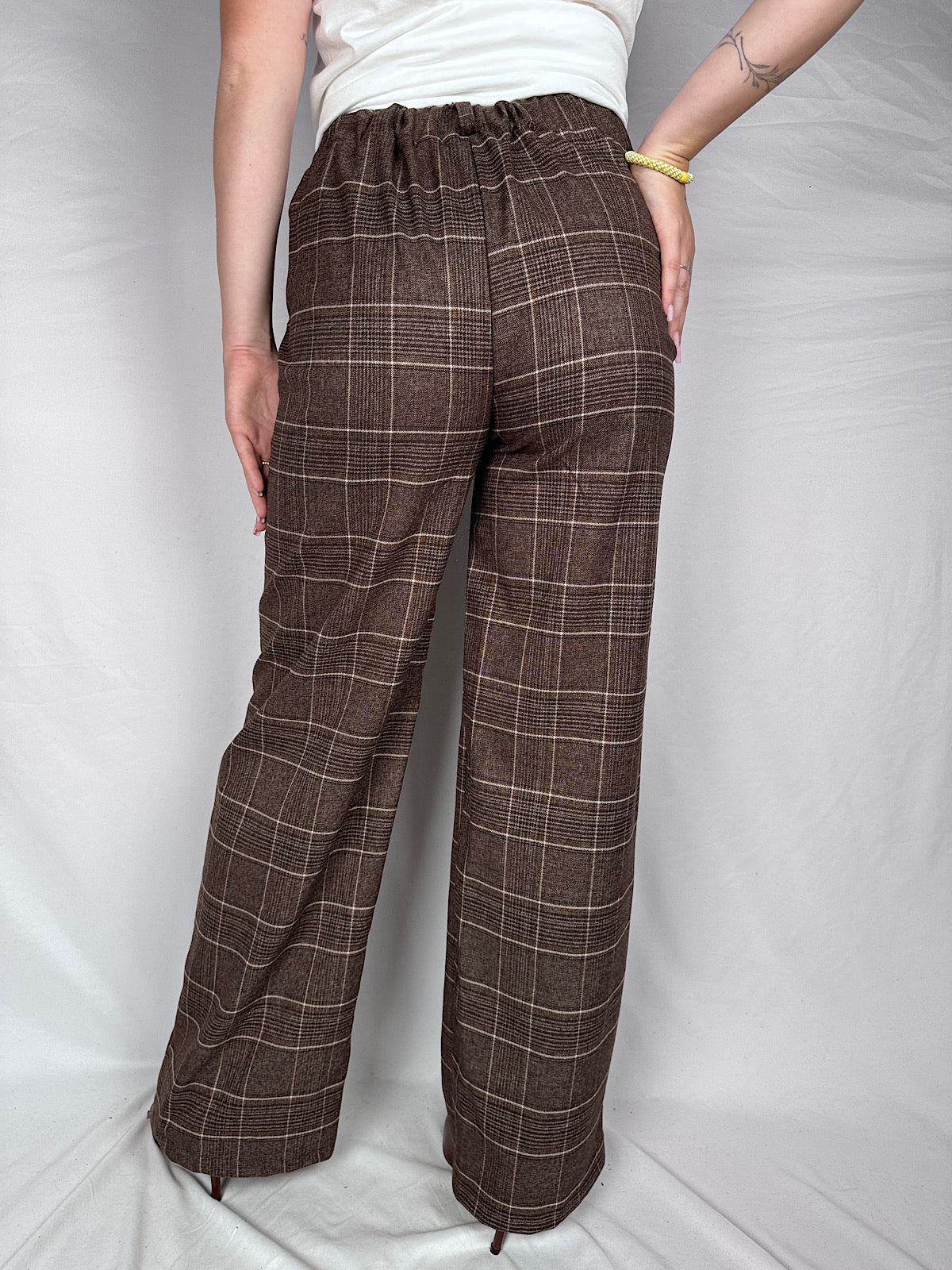 Pantalone Tailleur Scozzese Armonia Moro