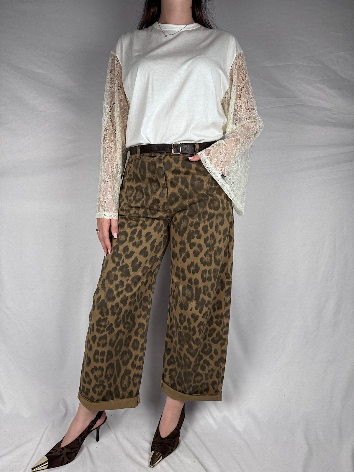 Jeans Maculato  con Cintura Vicolo Moro