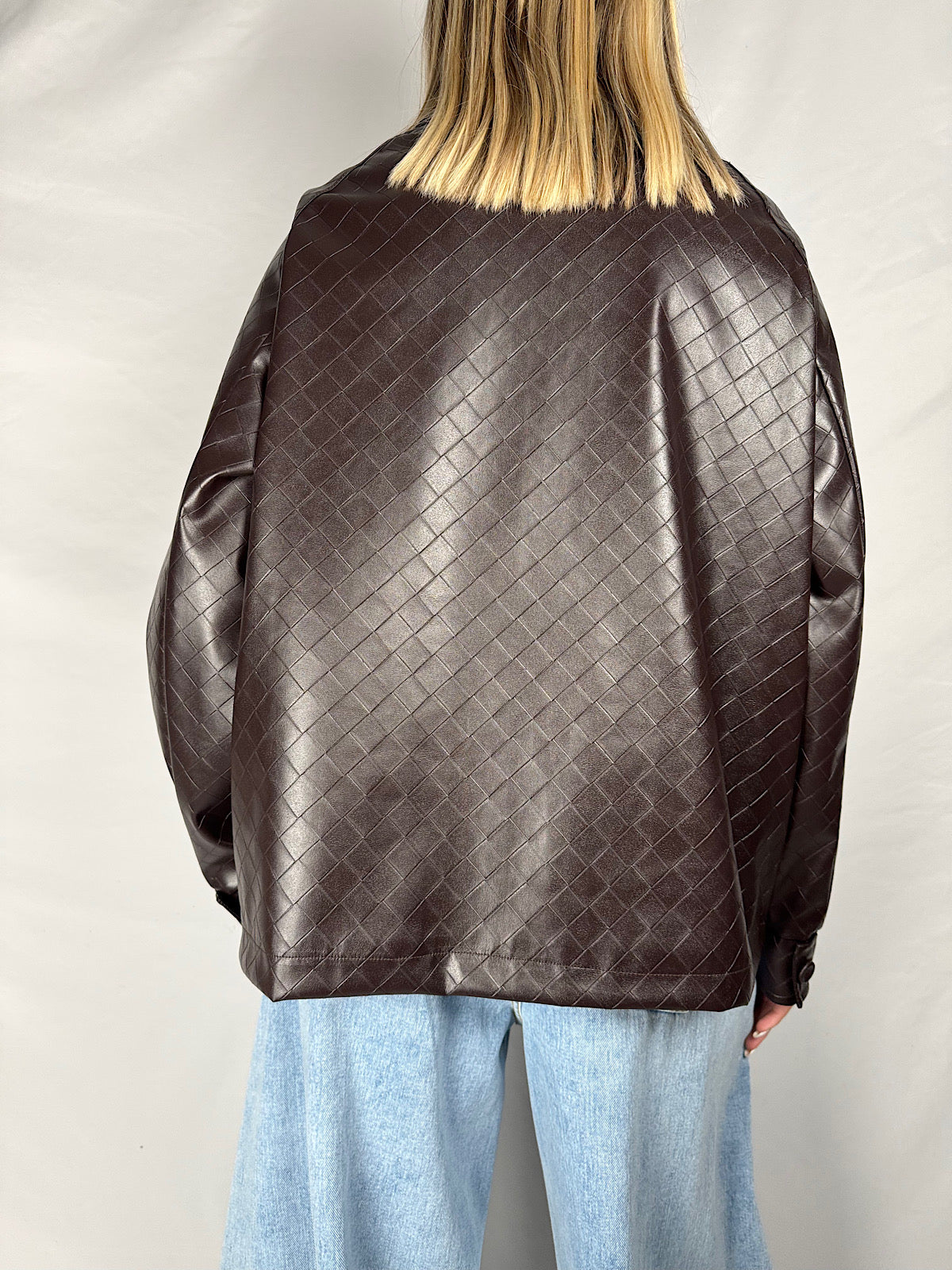 Giacca Eco-Pelle Intrecciata Vicolo Moro