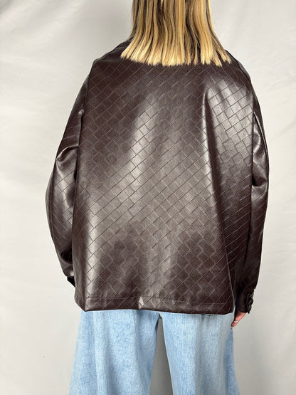 Giacca Eco-Pelle Intrecciata Vicolo Moro