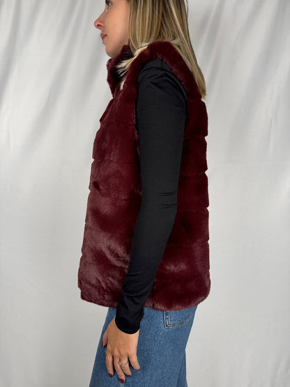 Gilet Eco-Pelliccia Armonia Bordeaux