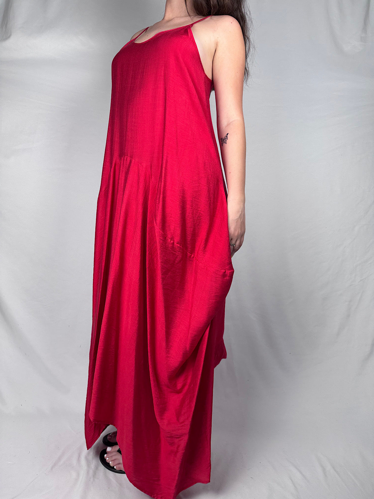 Abito Drappeggio Susy Mix Rosso