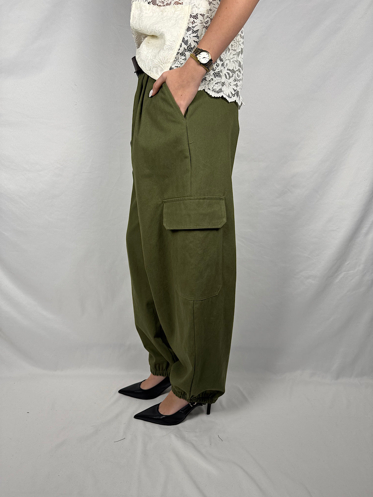 Pantalone Con Tascone e Cintura Vicolo Militare