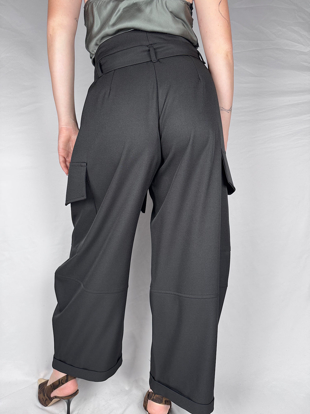 Pantalone Cargo Balloon Have One Con Cintura Nero