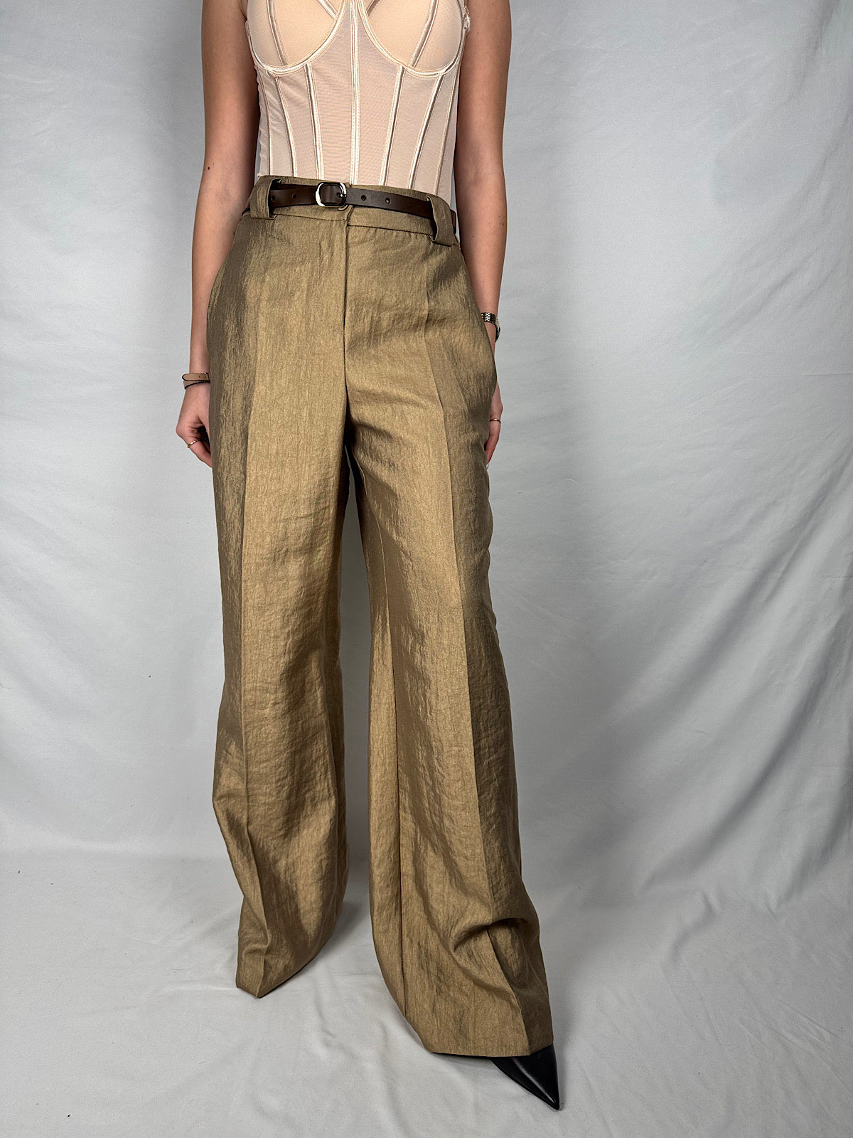 Pantalone con Cintura Tabacco Tensione-In