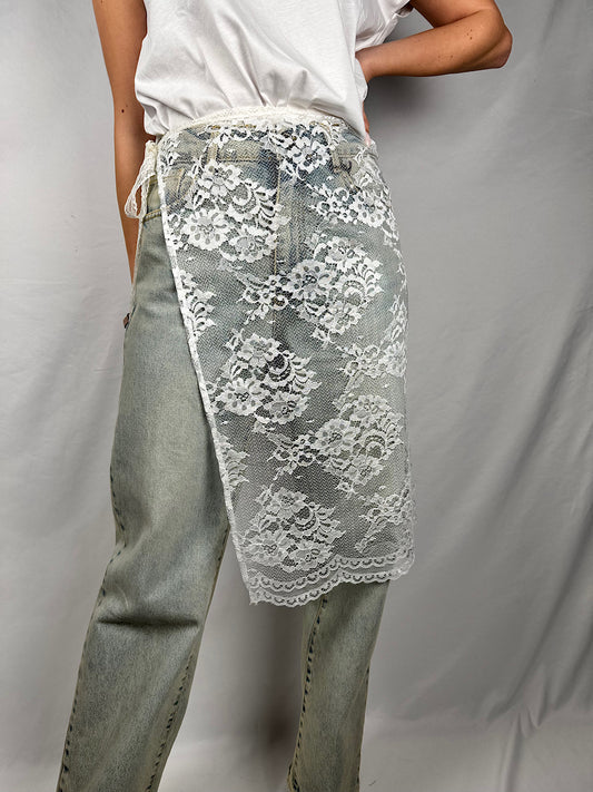 Gonna-Pareo Corto Bianco Vicolo