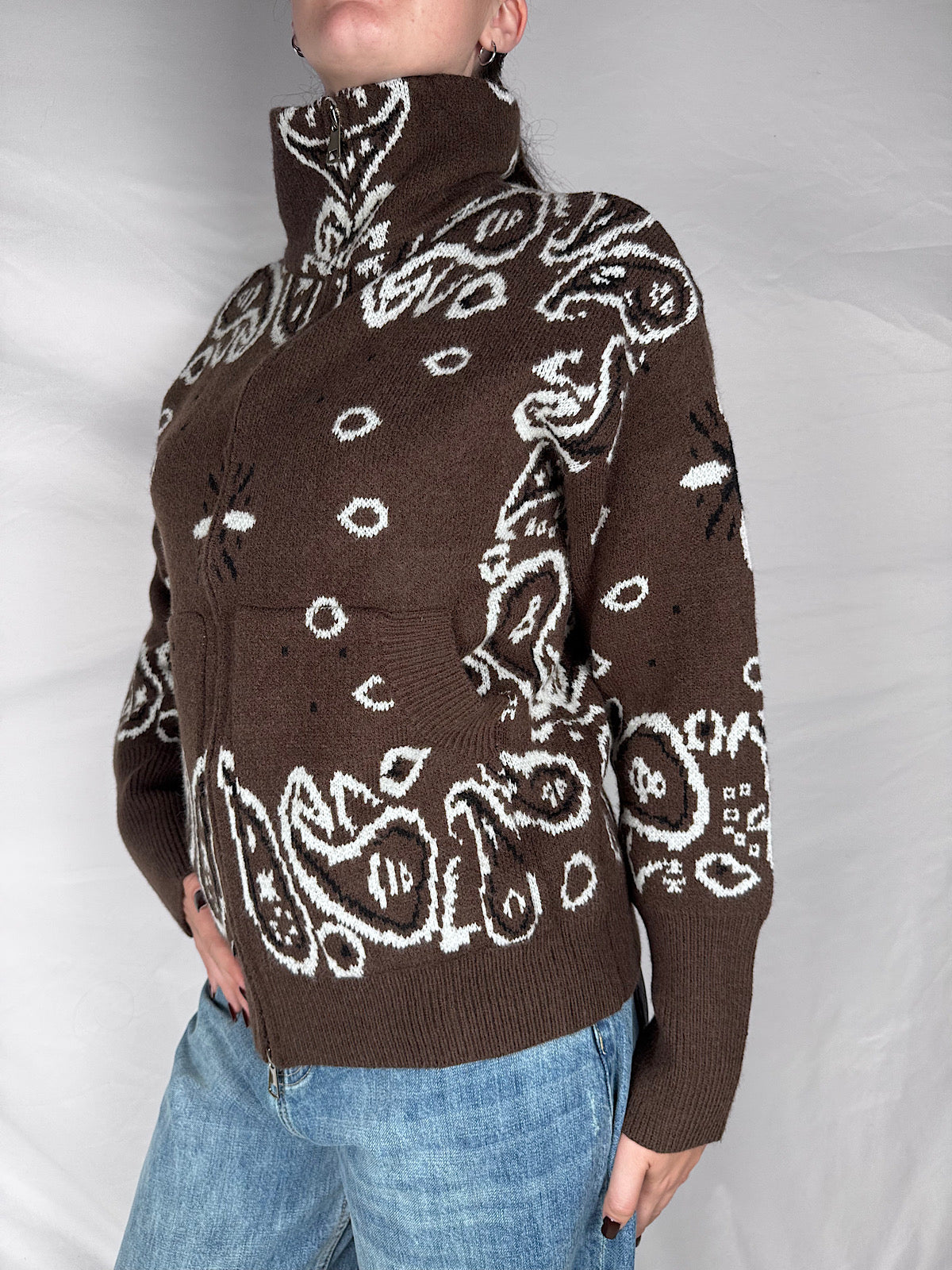Cardigan in Maglia Armonia Moro