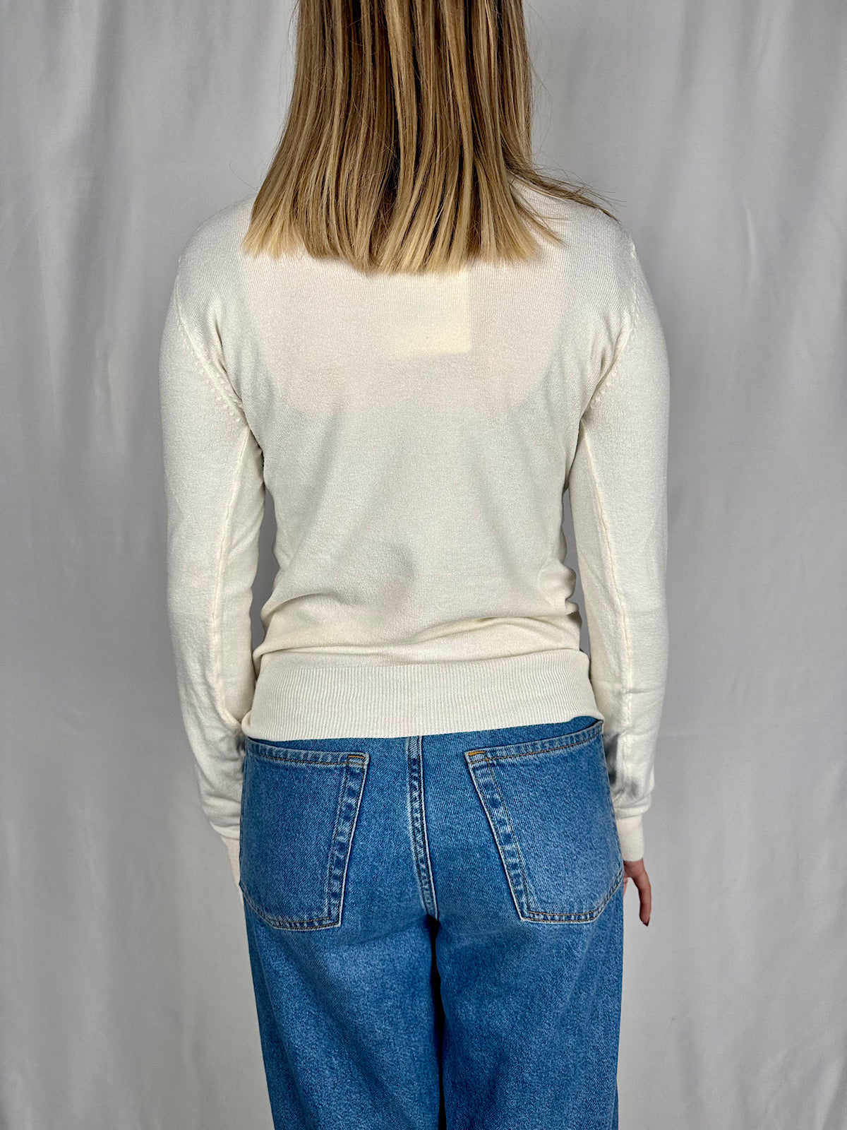 Maglia Slim Girocollo Bianca Vicolo