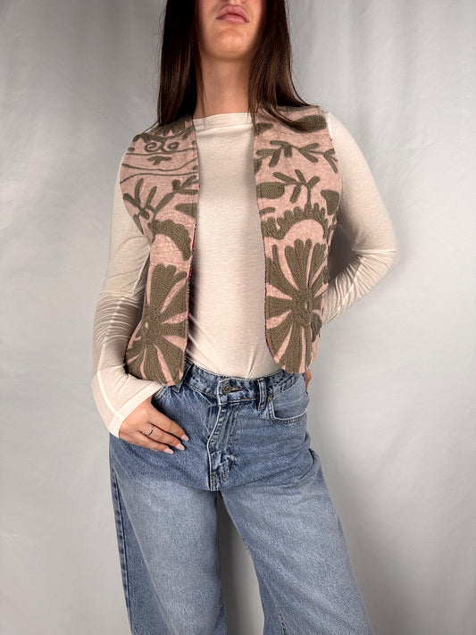 Gilet Reversibile con Fiocchetti Multicololr