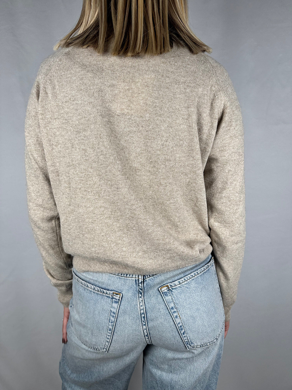 Cardigan Bottoni Gioiello Beige Vicolo