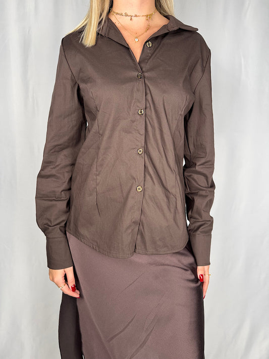 Camicia Basic Marrone Armonia