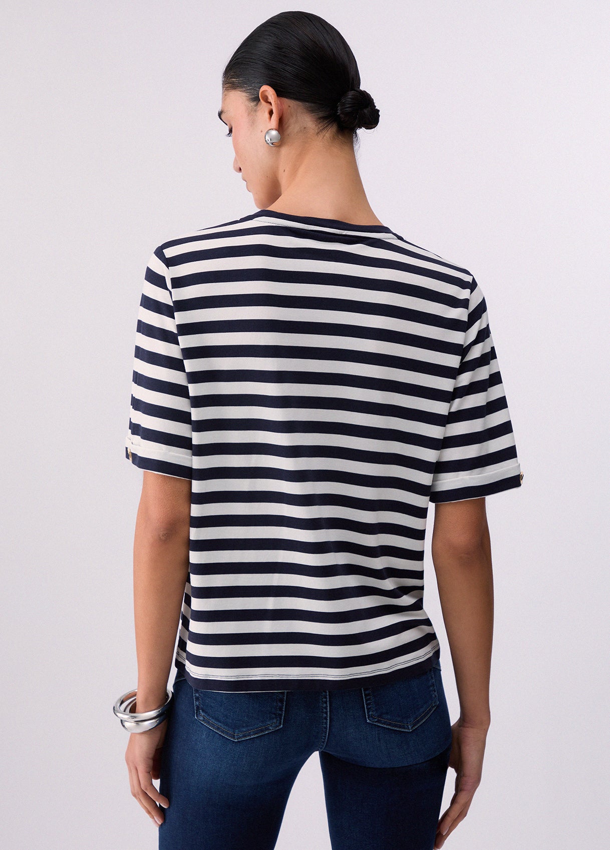 T-shirt a Righe Blu Liu Jo