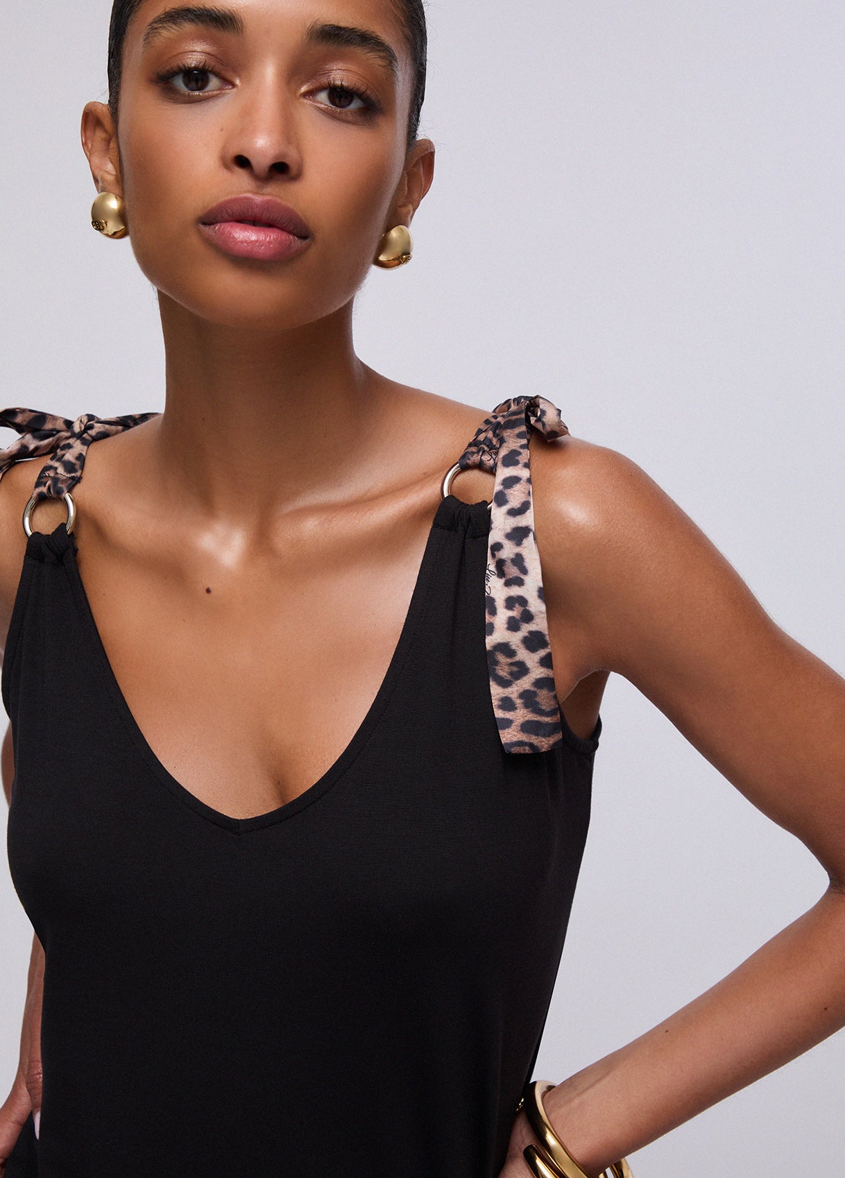 Top Con Dettaglio Animalier Liu Jo Nero